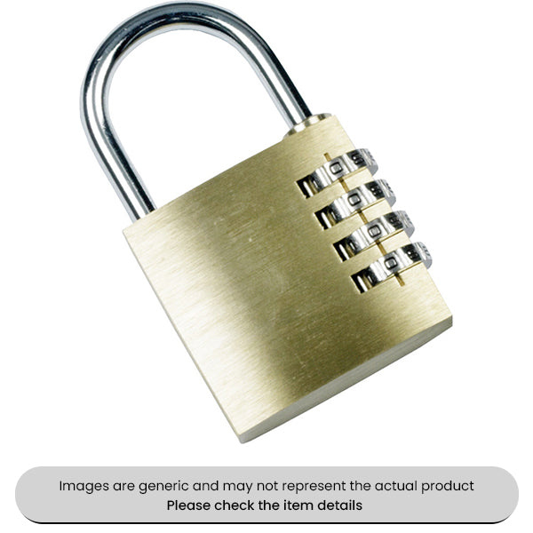 Hardened Shackle Combination Padlock 40MM 4 Number Wheels Pack Qty 1