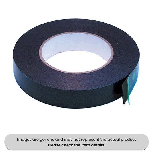 Black Double Sided Adhesive Foam Tape 50MMX10M Pack Qty 1