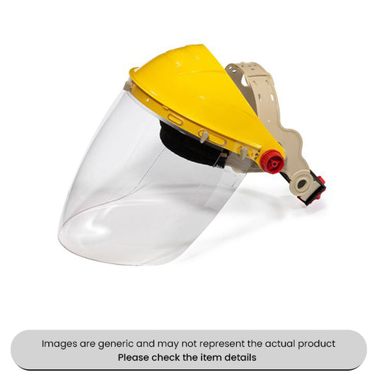 Polycarbonate Visor With Ratchet Adjustable Headband Pack Qty 1