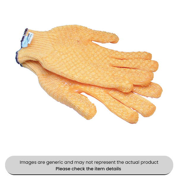 Latice Rubber Covered Cotton Gripper Gloves Pack Qty 5