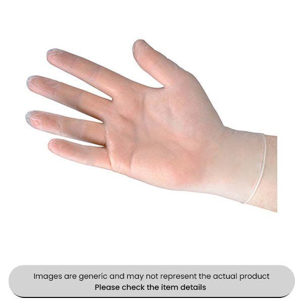 Extra Large Disposable Gloves White Vinyl Pack Qty 100