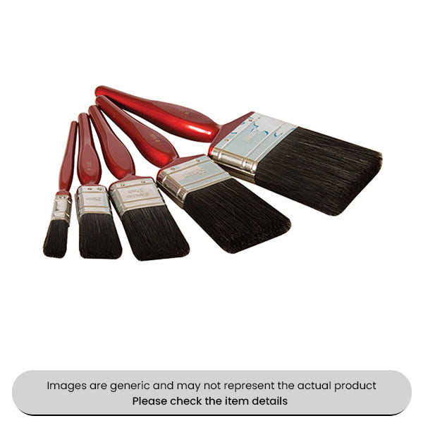 Professional Paint Brushes 1" With Lacquered Mahogany Handles Pack Qty 4