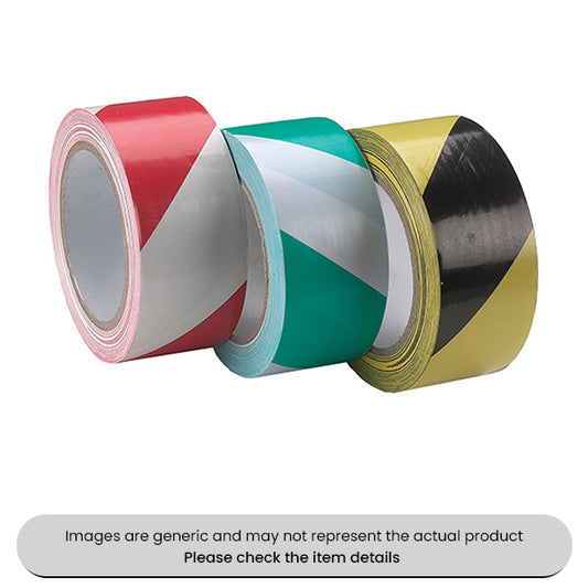 Red/White Hazard Warning Tape Self-Adhesive Backed 50MMX33M Pack Qty 1