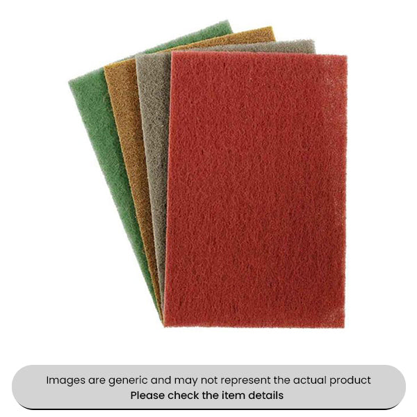 Grey Fine Nylon Scouring Pads Strengthened Fibre Pack Qty 10