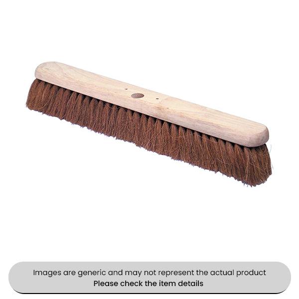 Heavy Duty Sweeping Broom Head Soft Coco Bristles 1 1/8", 610MM Pack Qty 1