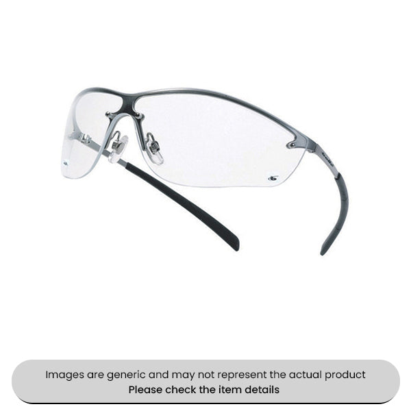 Silium Safety Spectacles With Clear Lens & Silver Frame Pack Qty 1
