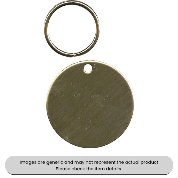 Gold Plated Key Fob 1.1/2" Pack Qty 5