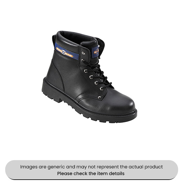 Black Safety Boots 11 Steel Toecap With Heel Energy Absorption Pack Qty 1