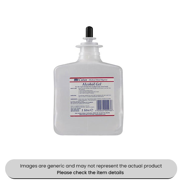 Gel Hand Sanitiser Cutan 1L Dispenser Pack Qty 1
