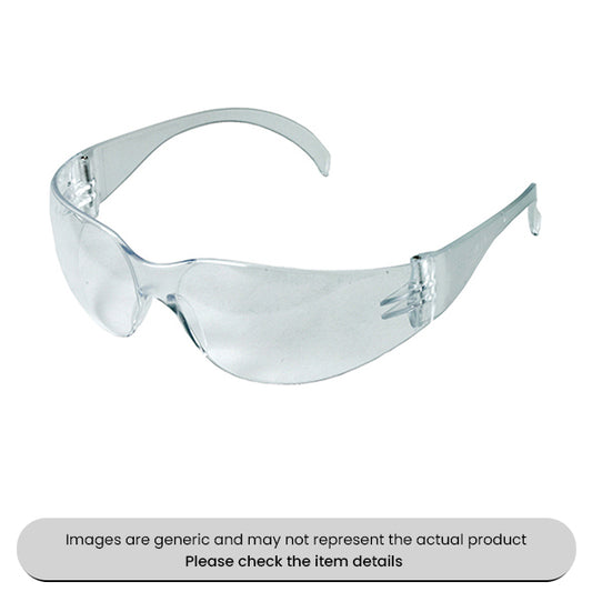 Modern Lightweight Safety Glasses Wrap Around Clear Lens Pack Qty 1