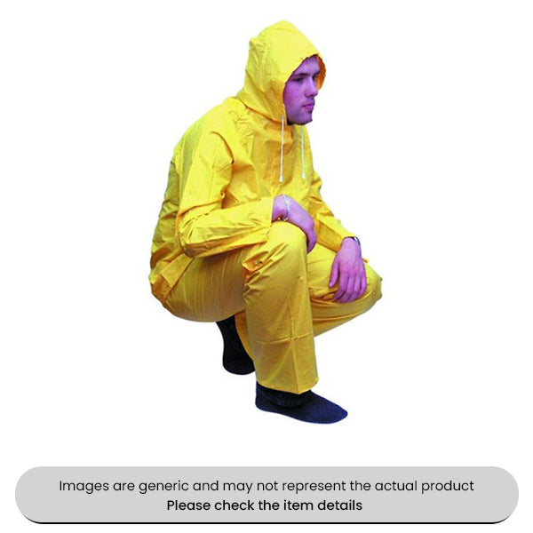 Rain Suit Extra Large With Patch Pockets & Elasticated Waist Trousers Pack Qty 1