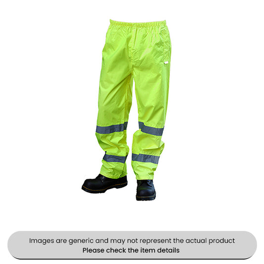 Yellow Extra Large Water Repellent Reflective Trousers PU Coated Pack Qty 1