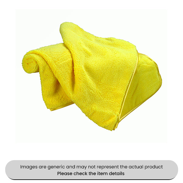 Yellow Microfibre Drying Microfibre Towels 60X80CM Pack Qty 1
