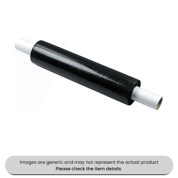 Black Stretch Wrap 17 Micron 400MMX300M Pack Qty 1