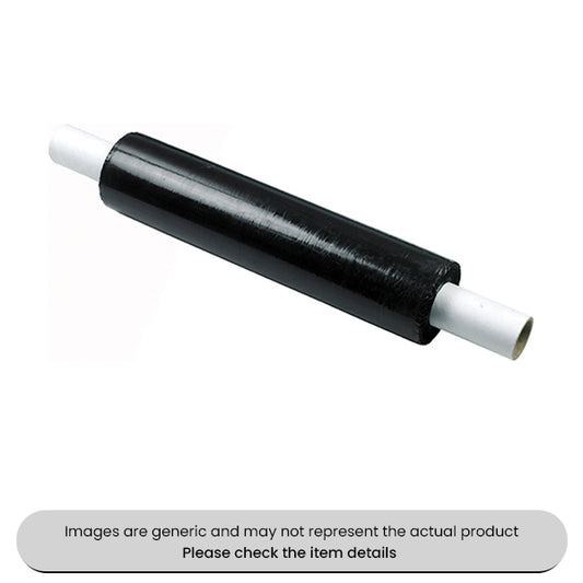 Black Stretch Wrap 17 Micron 400MMX300M Pack Qty 1