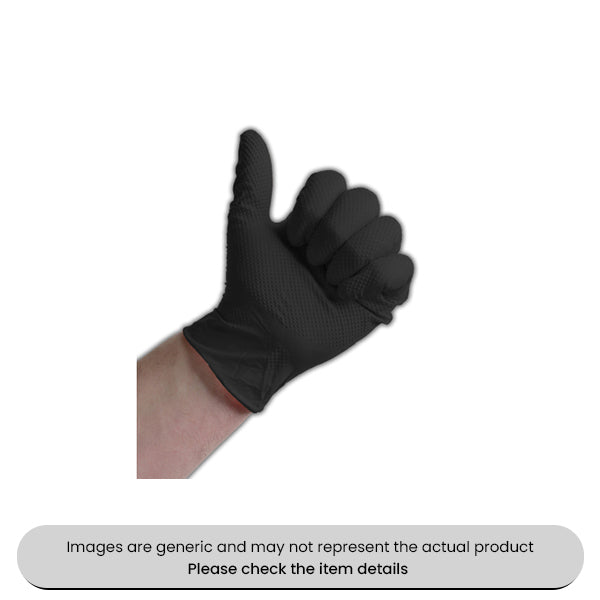 Black Medium OnHand Grip Plus Disposable Gloves Nitrile Grip Pack Qty 90