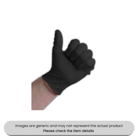 Black Medium OnHand Grip Plus Disposable Gloves Nitrile Grip Pack Qty 90