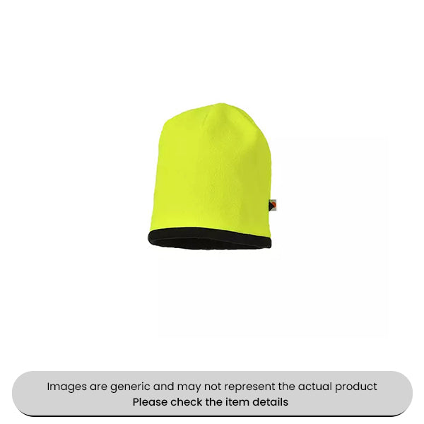 Yellow Reversible Hi-Vis Beanie Hat Pack Qty 1