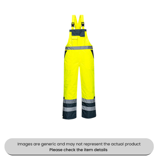 Yellow L Contrast Bib & Brace Lined Elasticated Back Panel Pack Qty 1