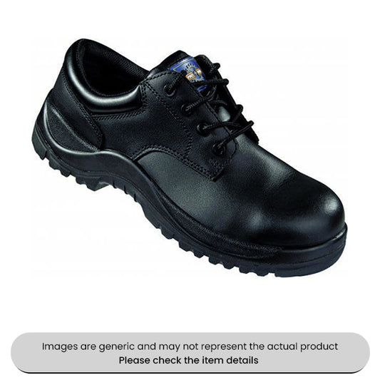 Black Safety Shoes Size 8 Anti Static With 90 Degree Ladder Grip Heel Pack Qty 1