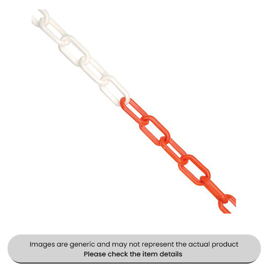 Red/White Safety Chain 6mm X 25M Pack Qty 1