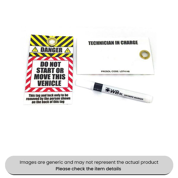 Reusable Padlock Lockout Tags 140X80mm Pack Qty 5