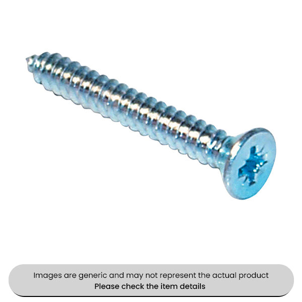 Zinc Plated Self Tapping Screws PZD Countersunk Head 6X3/4" Pack Qty 200