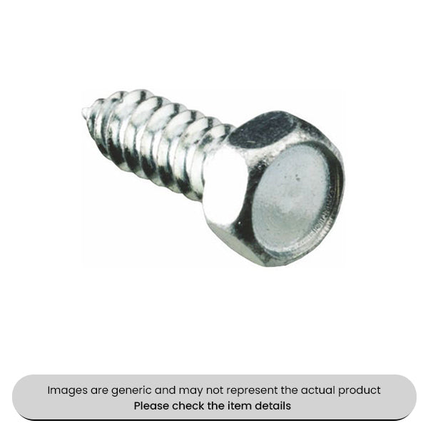 Zinc Plated Self Tapping Screws Hex Head DIN 7976, 14X1.1/2" Pack Qty 100