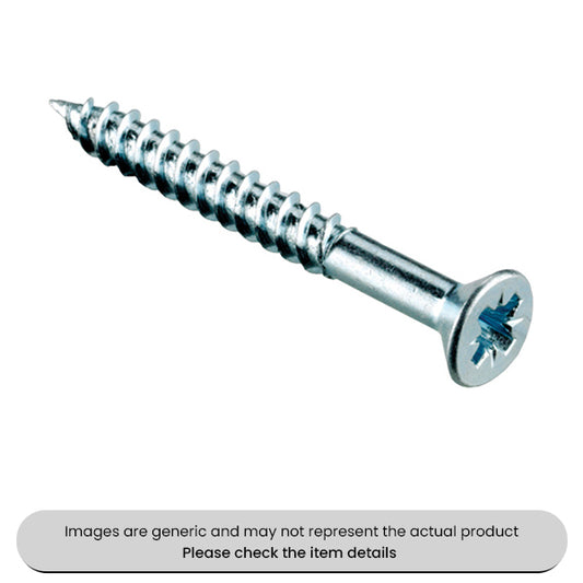 Zinc Plated Woodscrews PZD Flat Countersunk Head 10X3.1/2" Pack Qty 200