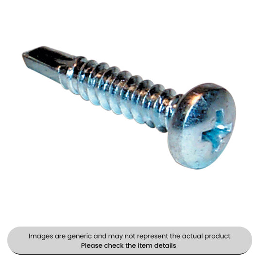 Zinc Plated Self Drilling Screws PH Pan Head 6X5/8" Pack Qty 200