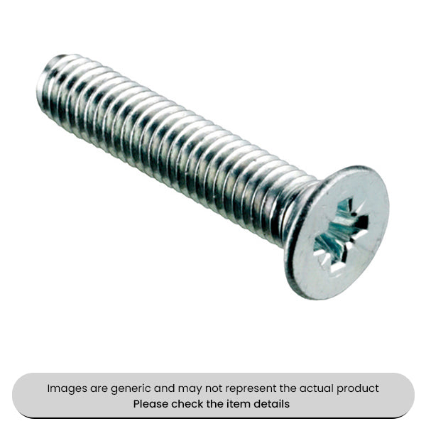 Taptite Screws PZD Countersunk Head Metric M6X40 Pack Qty 100