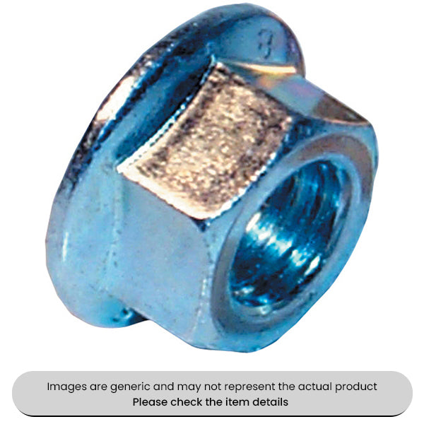 Zinc Plated Serrated Flange Nuts DIN 6923 M16 Metric Pack Qty 25