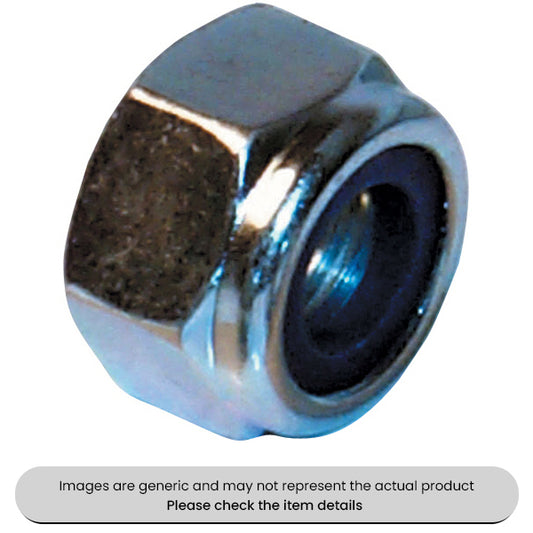 Zinc Plated Nylon Insert Locking Nuts P Type M12 Metric Pack Qty 100