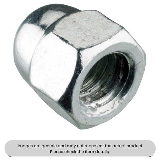 Zinc Plated Dome Nuts DIN 1587 M10 Metric Pack Qty 50