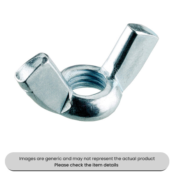 Zinc Plated Wing Nuts DIN 315 M8 Metric Pack Qty 100