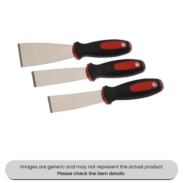 Hammer Cap Heads Rigid Stainless Blade Scraper 3 Piece Set Pack Qty 1