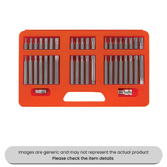 Drive Combination Hex Bit Set 3/8" & 1/2" 10mm Bit Holders 42 Piece Pack Qty 1