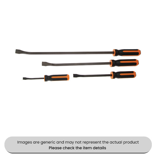 Heavy Duty Pry Bar Set 200-600mm 4PCS With Hammer Caps Pack Qty 1