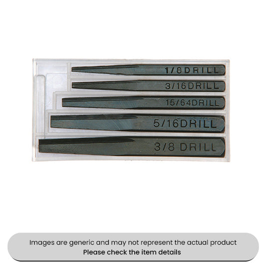 Chrome Molybdenum Steel Screw Extractor Set 1/8-3/8" Pack Qty 1