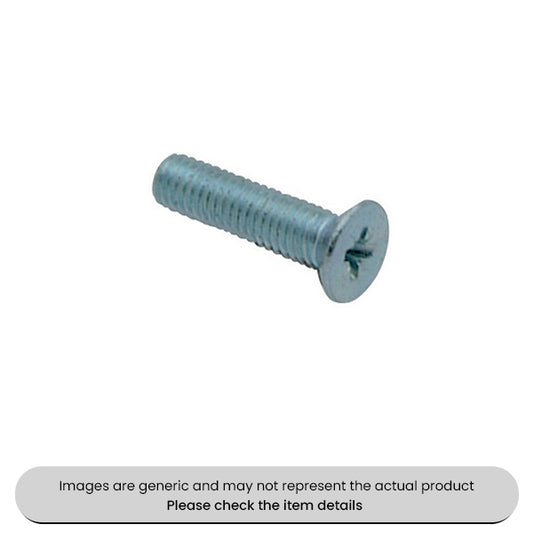 Zinc Plated Body Screws Countersunk Head M6X25 Pack Qty 200