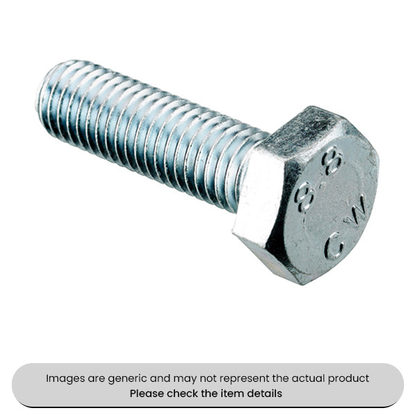 Zinc Plated HT Setscrews Fine Grade 8.8,M10X1.25X70 Metric Pack Qty 25