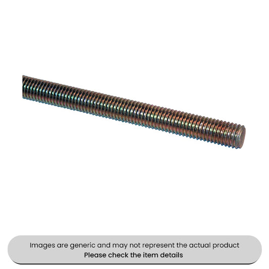 Zinc Plated Threaded Bars Metric Grade 4.6, M12X300MM Pack Qty 10