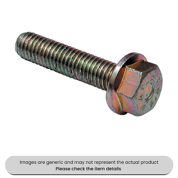 Zinc Plated HT Setscrews Flanged Head Grade 8.8, M8X25 Metric Pack Qty 100