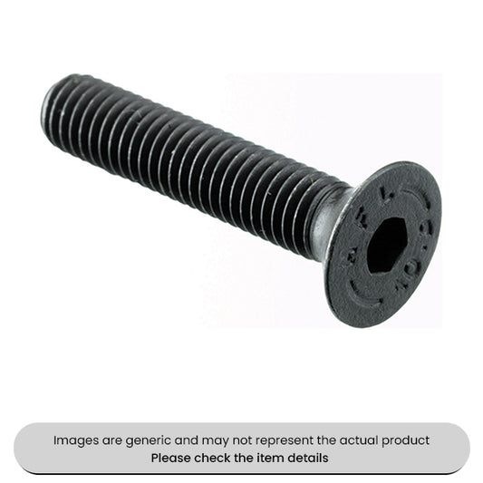 Black Countersunk Socket Screws Metric Grade 10.9, M12X25MM Pack Qty 50