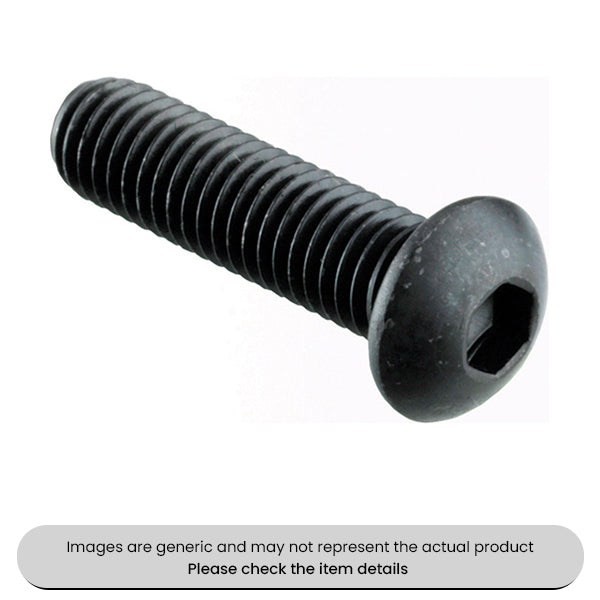 Black Socket Button Screws Metric Grade 10.9, M5X16MM Pack Qty 200