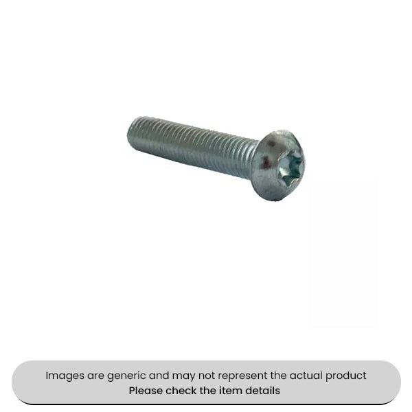 Zinc Plated T40 Button Screw Metric M8X40MM Pack Qty 50