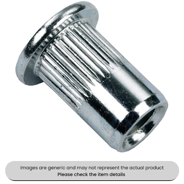 Wide Flange Splined Nutserts M8 Pack Qty 50