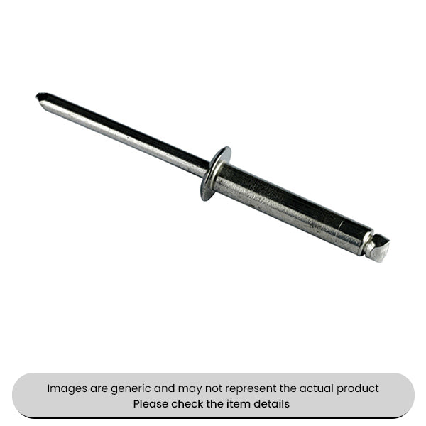 Stainless Steel Rivets Grade A2, 4.8X25MM Pack Qty 100