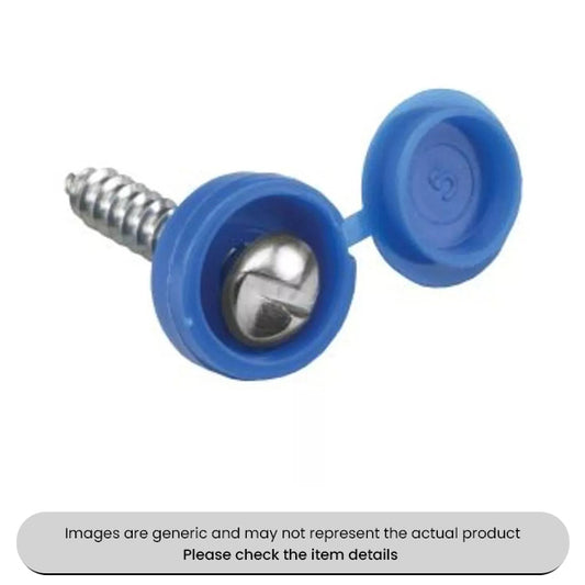 Zinc Plated No. Plate Fixings Blue Security Flip Top Screws 8X3/4" Pack Qty 25