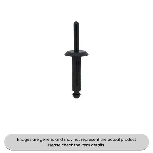 Black Plastic Rivet 6-10mm Pack Qty 25
